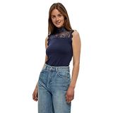 minus - Top 'Vanessa' - Marine - Mouwloos - Slanke Pasvorm