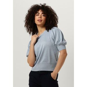 Minus Dames Liva Knit Tee T-shirt, Dusty Blue Melange, M