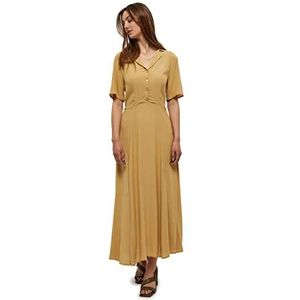 Minus Vrouwen Mili solid Casual Dress, Prairie Sand, 42