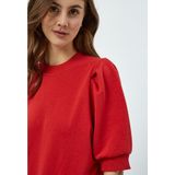 minus - Sweatshirt 'Mika' - Rood - Sweatstof - Halve Mouw