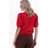 minus - Sweatshirt 'Mika' - Rood - Sweatstof - Halve Mouw