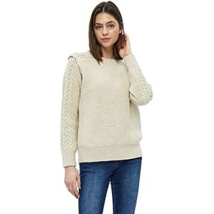 Desires Dames Jackline O-hals trui, Oester Grijs MELANG, M