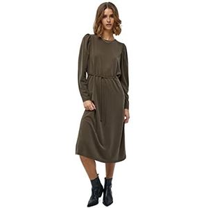 Minus Brinley jurk met boothals, leisteen bruin, L