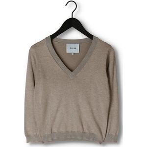 Minus - Milla - Gebreide Trui - Hout Smoke Melange - 3/4 Mouw