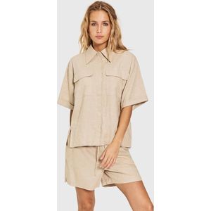 Norr - Esma - Shirt - Dames - Semi-cropped - Boxy Silhouette - Korte Mouwen