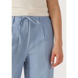 Andriana - Broek - Lichtblauw - Gladde Stof - Wijde Pijpen