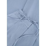 Andriana - Broek - Lichtblauw - Gladde Stof - Wijde Pijpen