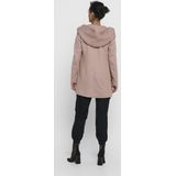 ONLY - Onledona Light Coat Otw Noos - Damesmantel - Bruin - Met Gedrapeerde Capuchon