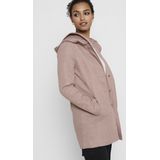 ONLY - Onledona Light Coat Otw Noos - Damesmantel - Bruin - Met Gedrapeerde Capuchon