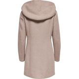 ONLY - Onledona Light Coat Otw Noos - Damesmantel - Bruin - Met Gedrapeerde Capuchon