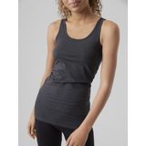 Vero Moda - VmMaxi My Soft Long Tank Top - Tanktop - Zwart - 95% Katoen, 5% Elastaan