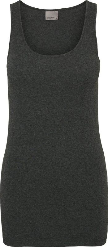 Vero Moda - VmMaxi My Soft Long Tank Top - Tanktop - Zwart - 95% Katoen, 5% Elastaan