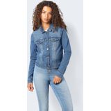 Noisy May - Kort Spijkerjasje - Blauw - 75% Katoen, 24% Polyester, 1% Elasthaan