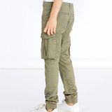 NAME IT - Cargo Broek - Kaki - Katoen