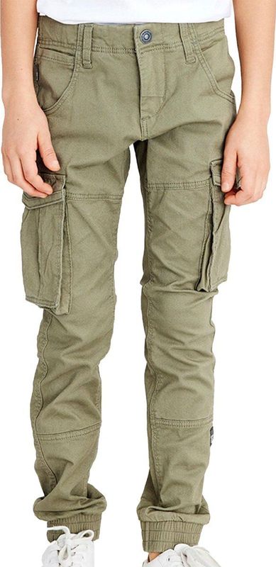 NAME IT - Cargo Broek - Kaki - Katoen