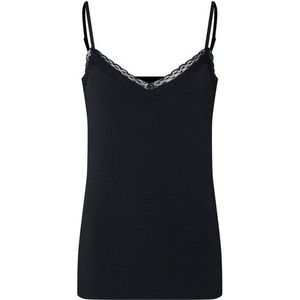 Pieces dames hemd kant - Lace singlet kate - Zwart