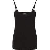 Pieces - Lace Singlet Kate - Kanten Dames Onderhemd - Zwart - Microfiber