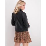 Only - Bikerjack - Zwart - Lederlook - Asymmetrische Ritssluiting