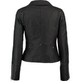 Only - Bikerjack - Zwart - Lederlook - Asymmetrische Ritssluiting