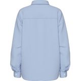 PIECES - Recht Hemd - Blauw - Katoen