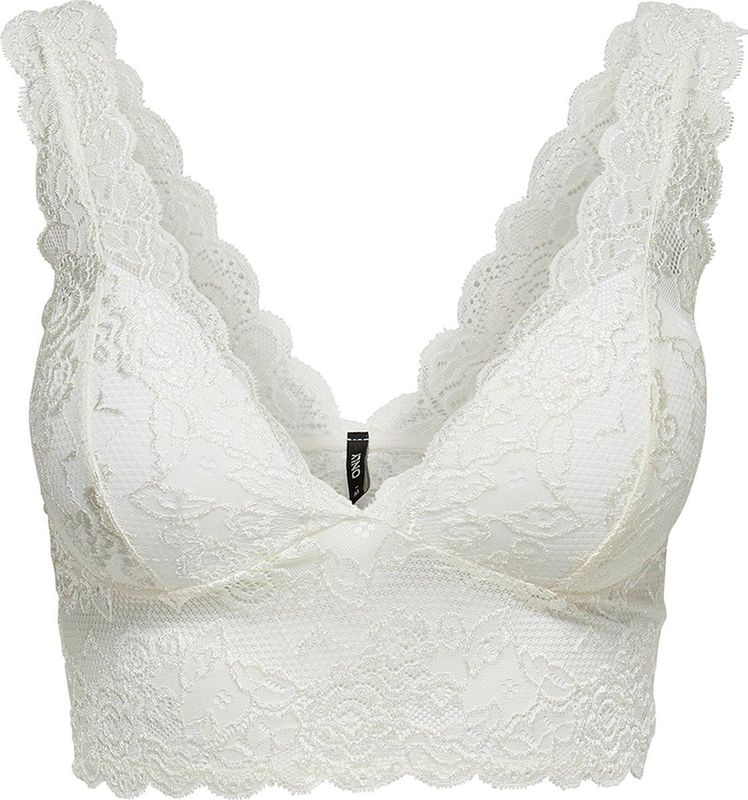 Only - Chloe - Bralette - Zwart - Katoen/Nylon - Gewatteerde Cups