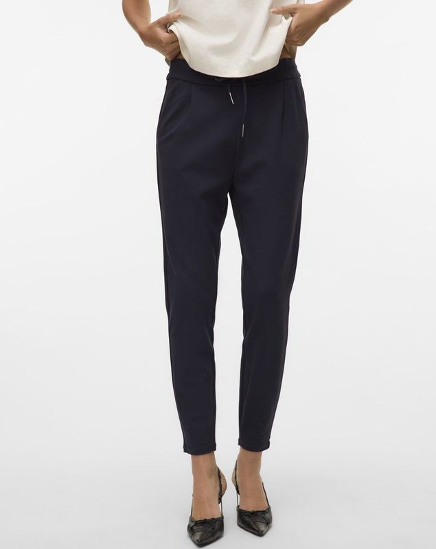 Broeken - Zwart - Katoen - Verstelbare Taille