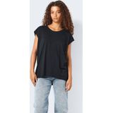Noisy May NMMATHILDE LOOSE LONG TOP BG NOOS Dames T-shirt - Zwart