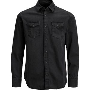 Jack and Jones - Sheridan - Overhemd - Zwart - 100% Katoen - Slim Fit
