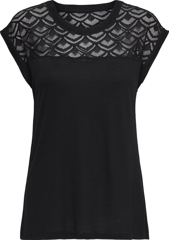 ONLY Spitzenshirt ONLNICOLE LIFE S/S MIX TOP JRS NOOS