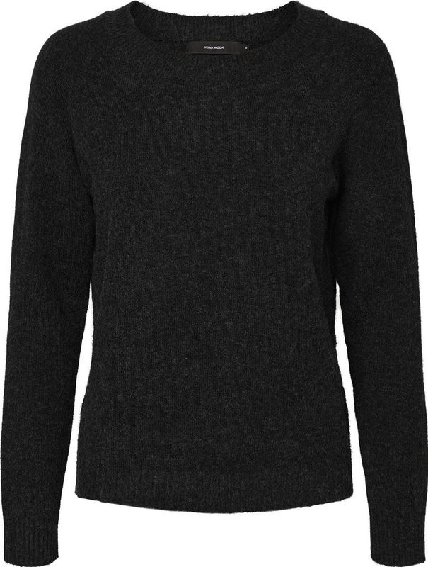 Vero Moda - 10201022 - Gebreide Trui - Zwart - Hoogsluitend