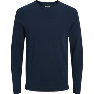 JACK & JONES Basic Knit Crew Neck - Heren Pullover - Blauw - Katoen