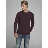 JACK & JONES - Pullover - Bordeauxrood - Katoen