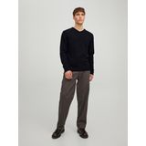 Jack & Jones - Gebreide Trui - Zwart - V-hals - Knitwear