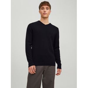 Jack & Jones - Gebreide Trui - Zwart - V-hals - Knitwear