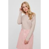 Vero Moda Trui Vmdoffy Ls O-neck Blouse Ga Noos 10201022 Woodrose/melange Dames