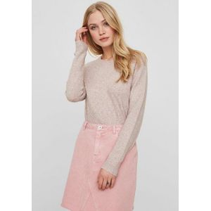 Vero Moda Rundhalspullover VMDOFFY in melierter Optik