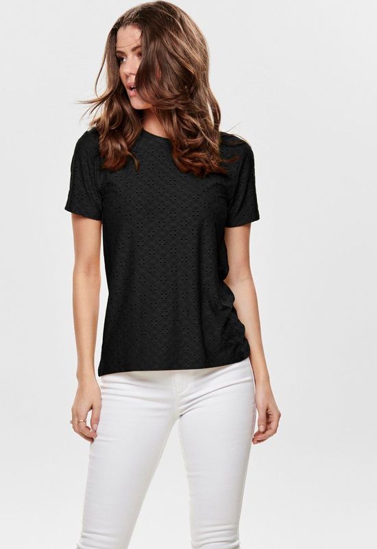 JDY - Jdycathinka Top - Zwart - Jersey - Korte Mouwen