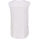 Blouse - Effen - Viscose - Mouwloos - Kentkraag - Knoopsluiting