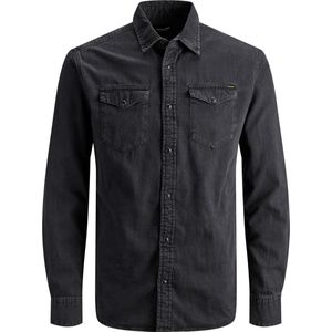 Jack and Jones - Sheridan - Overhemd - Zwart - 100% Katoen - Slim Fit