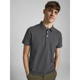 Jack & Jones - Paulos Poloshirt - Donkergrijs mêlee - Korte Mouwen - Logoborduursel