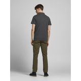 Jack & Jones - Paulos Poloshirt - Donkergrijs mêlee - Korte Mouwen - Logoborduursel