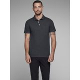 Jack & Jones - Paulos Poloshirt - Donkergrijs mêlee - Korte Mouwen - Logoborduursel