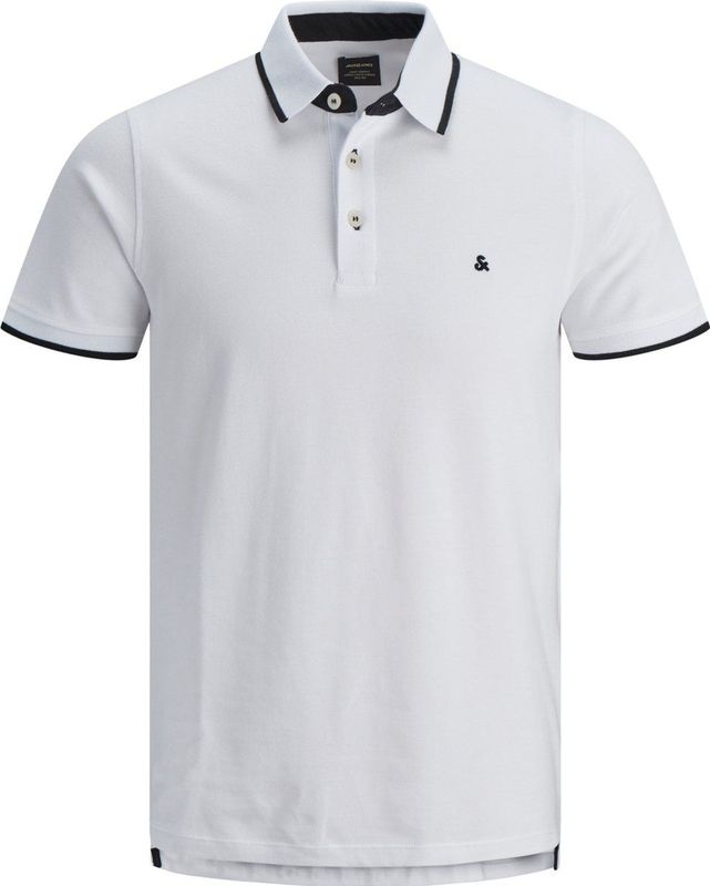 JACK & JONES - Polo - Wit - Katoen