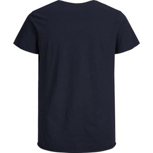 JACK&JONES - JJEBAS TEE SS U-NECK - T-shirt - Zwart - 100% Biologisch Katoen
