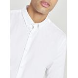 Overhemd - Effen - Katoen - Slim Fit - Lange Mouw