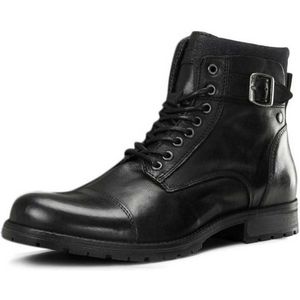 JACK & JONES Jfwalbany Leather Anthracite STS Chukka Boots voor heren, antraciet, 42 EU