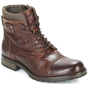 JACK & JONES Jfwalbany Leather Anthracite STS Chukka Boots voor heren, Brown Stone, 42 EU