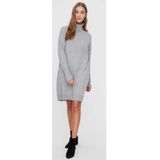 Gebreide Jurk - Zwart - Rolkraag - Lange Mouwen - Regular Fit