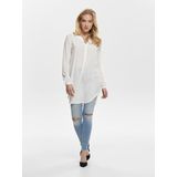 ONLY - Blouse - Wit - Wijde Blouse - Lange Mouw - Effen