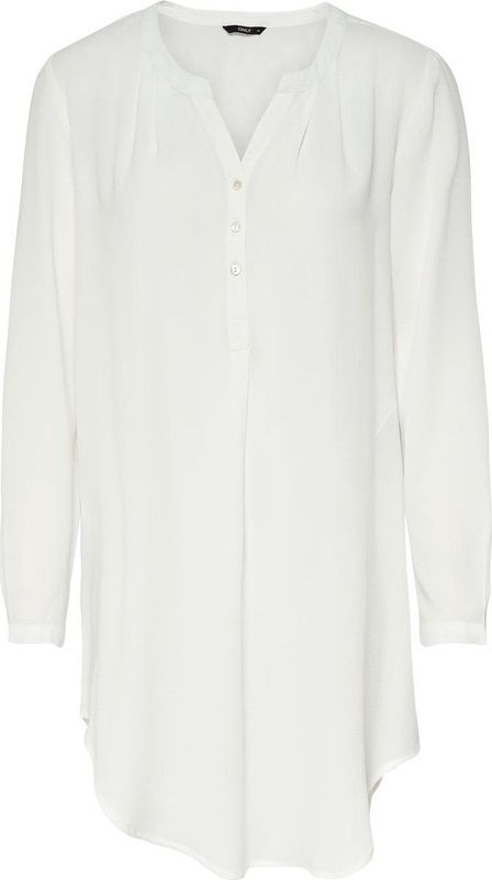 ONLY - Blouse - Wit - Wijde Blouse - Lange Mouw - Effen